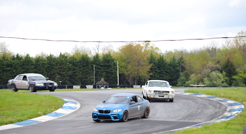 3 cars on track at Summit Point Shenandoah Circuit