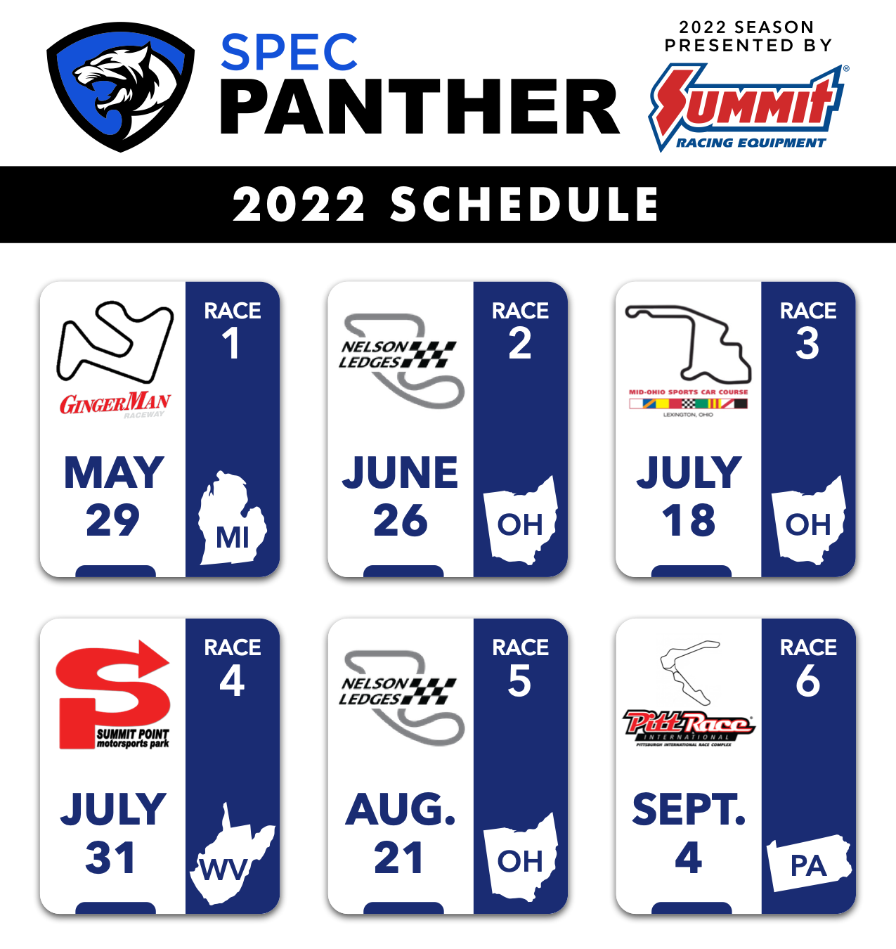 2022 Spec Panther Schedule