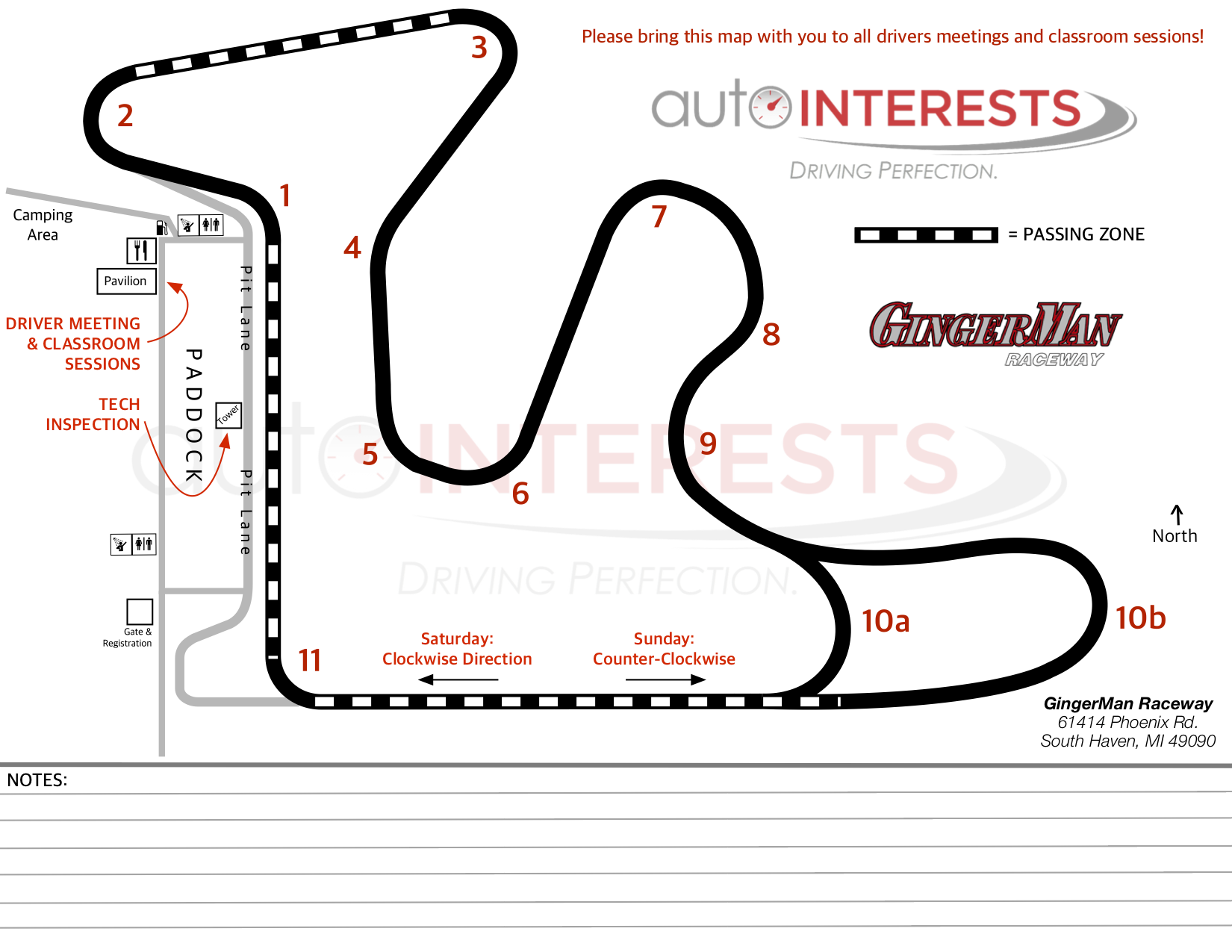 GingerMan Track Map