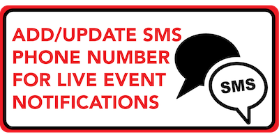 Update SMS Phone Number for Live Event Notifications