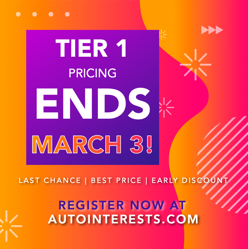 Tier 1 Price Ends March 3rd