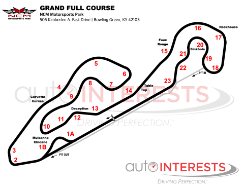 NCM Motorsports Park Grand Full Course Track Map