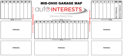 Mid-Ohio Garage Map